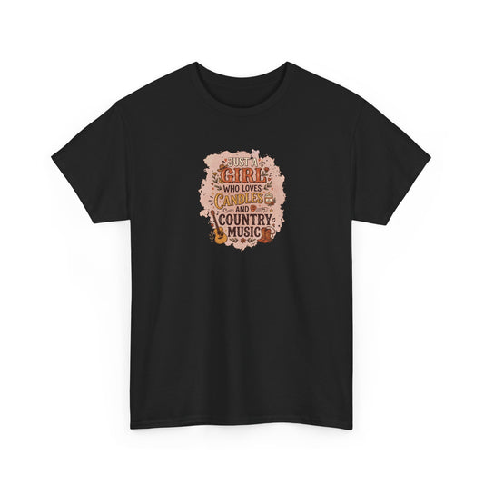 Just a Girl Who Loves Candles and Country Music Graphic Tee
