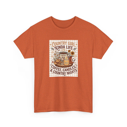 Country Girl Kind of Life Coffee Candles Country Nights T-Shirt