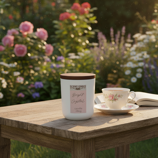Bright Crystal scented Wood Wick Soy Candle