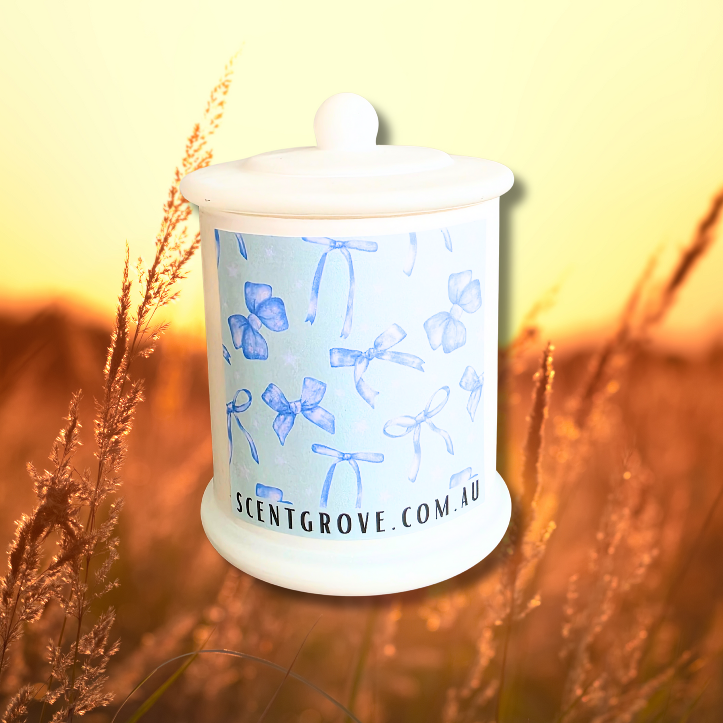 Country Western Wood Wick Soy Candle XL matte white jar