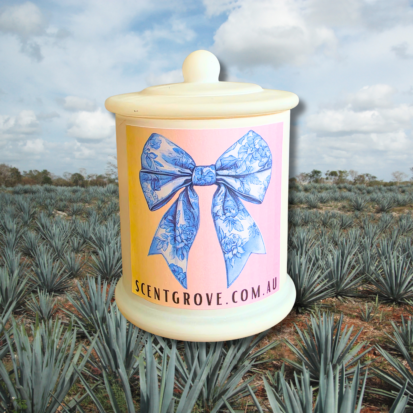 Country Western Wood Wick Soy Candle XL matte white jar