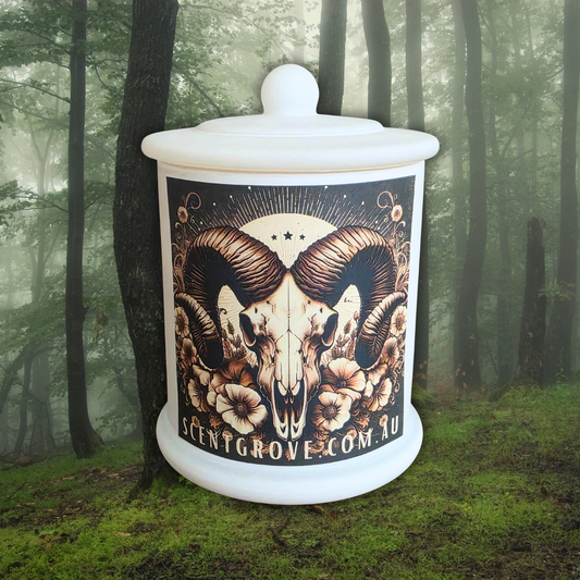 Country Western Wood Wick Soy Candle XL matte white jar
