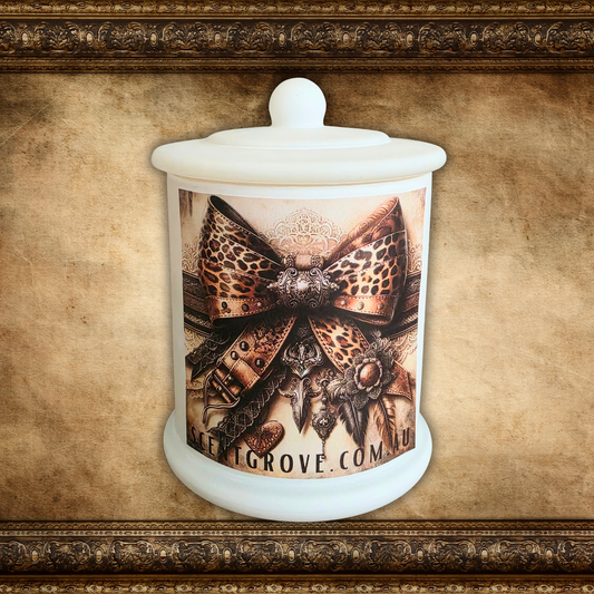 Country Western Wood Wick Soy Candle XL matte white jar