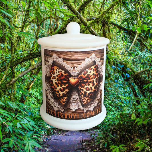 Country Western Wood Wick Soy Candle XL matte white jar