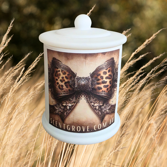 Country Western Wood Wick Soy Candle XL matte white jar