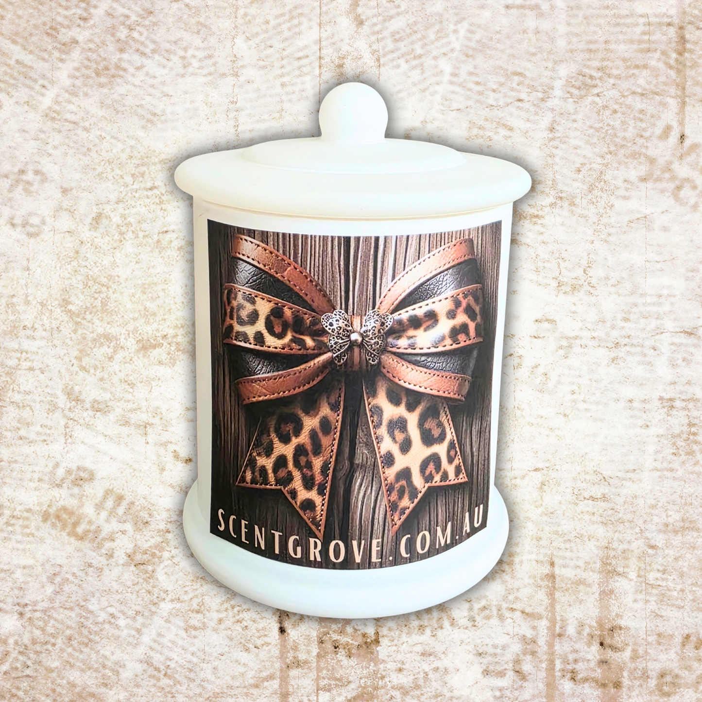 Country Western Wood Wick Soy Candle XL matte white jar
