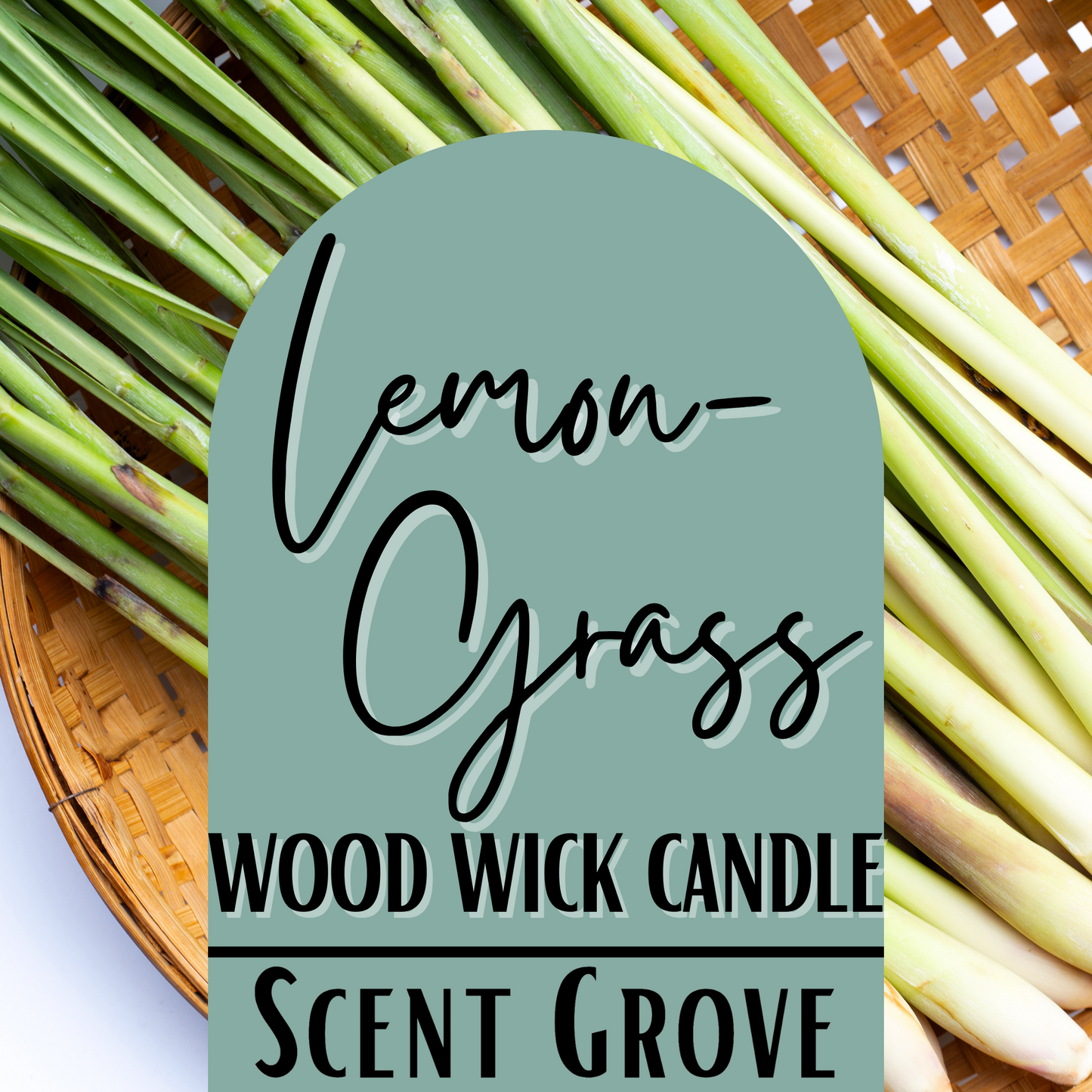 Lemongrass scented Wood Wick Soy Candle