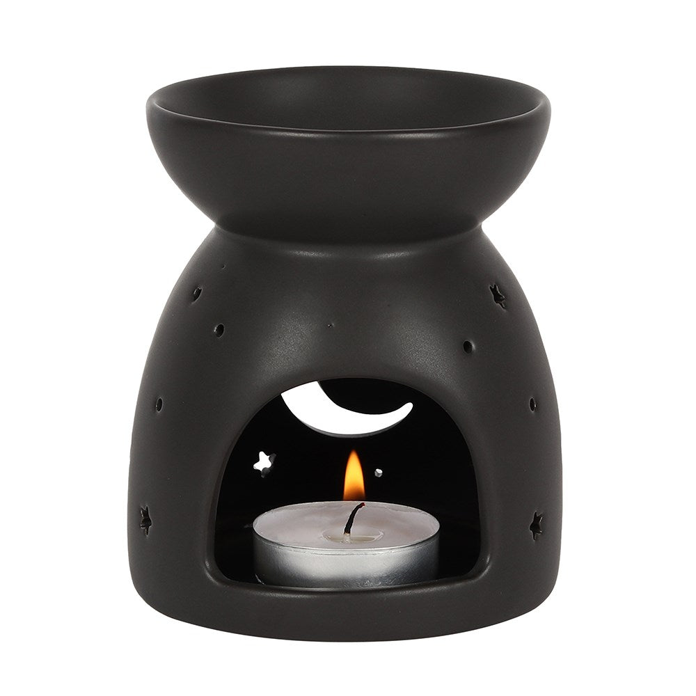 Mystical Moon Black Wax Burner
