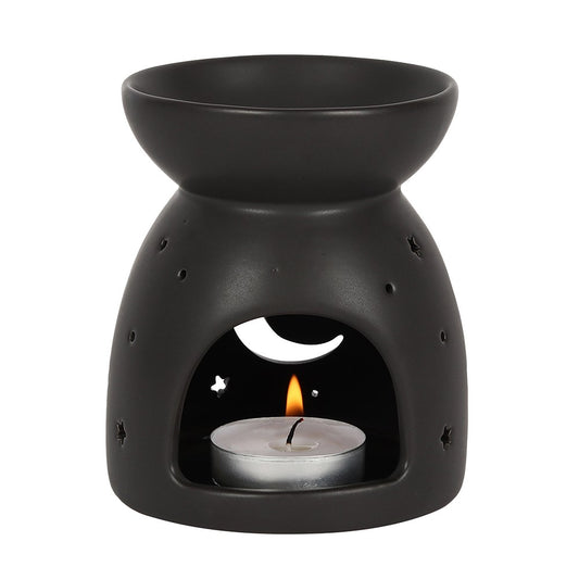 Mystical Moon Black Wax Burner SMALL