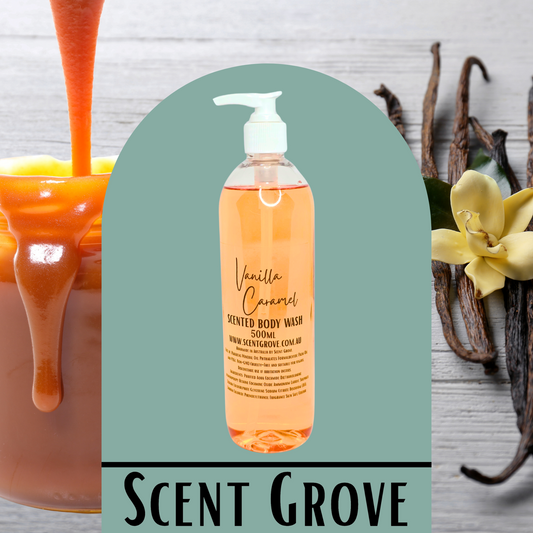 Body Wash, Vanilla Caramel scented