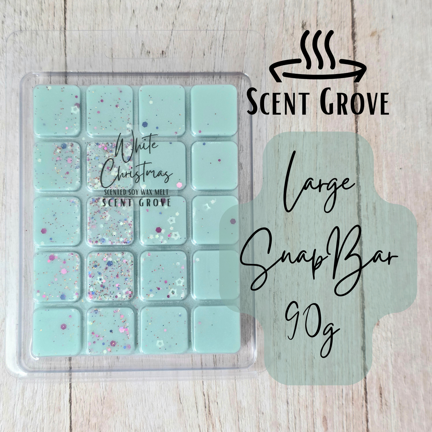 White Christmas scented soy wax melt