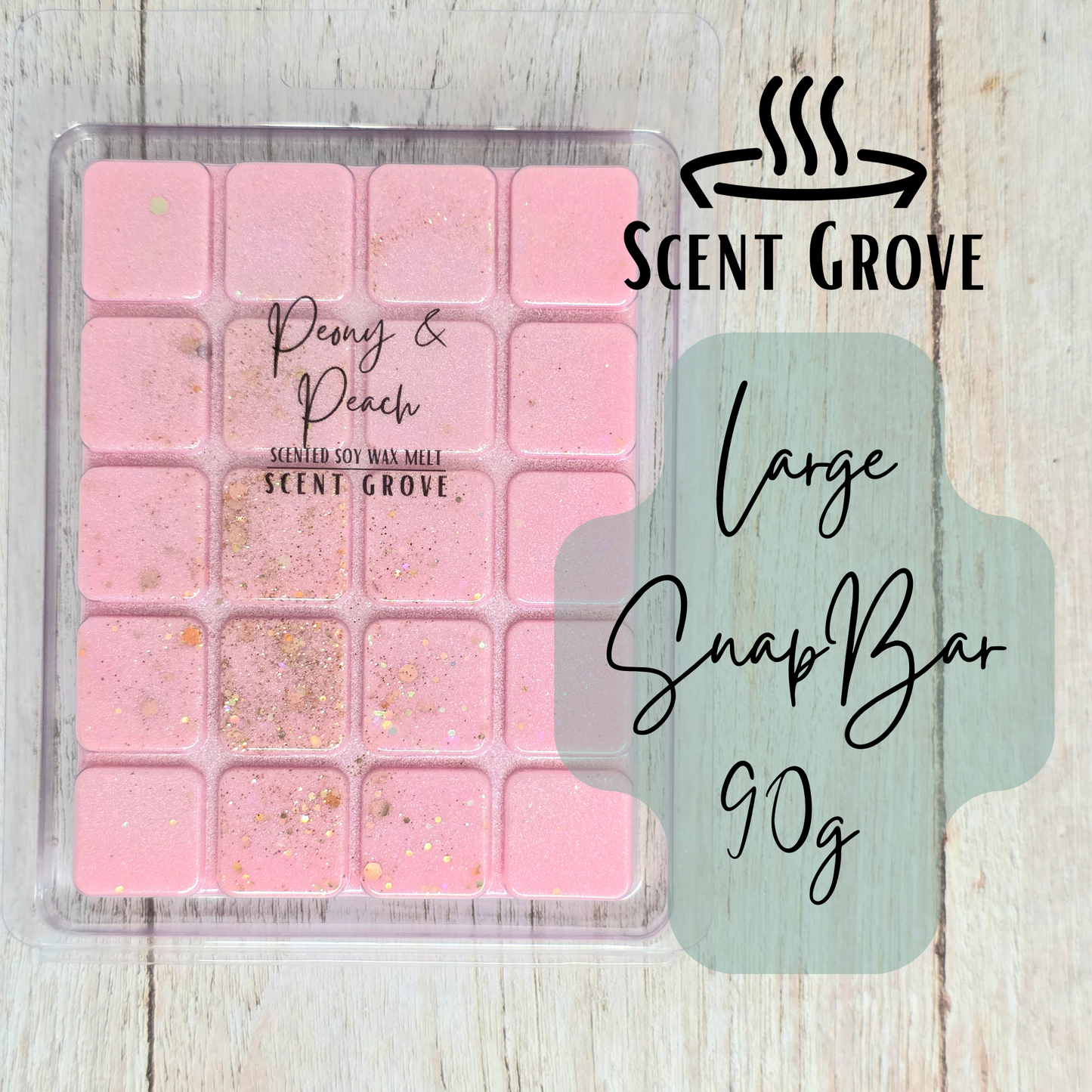 Peony & Peach scented soy wax melt