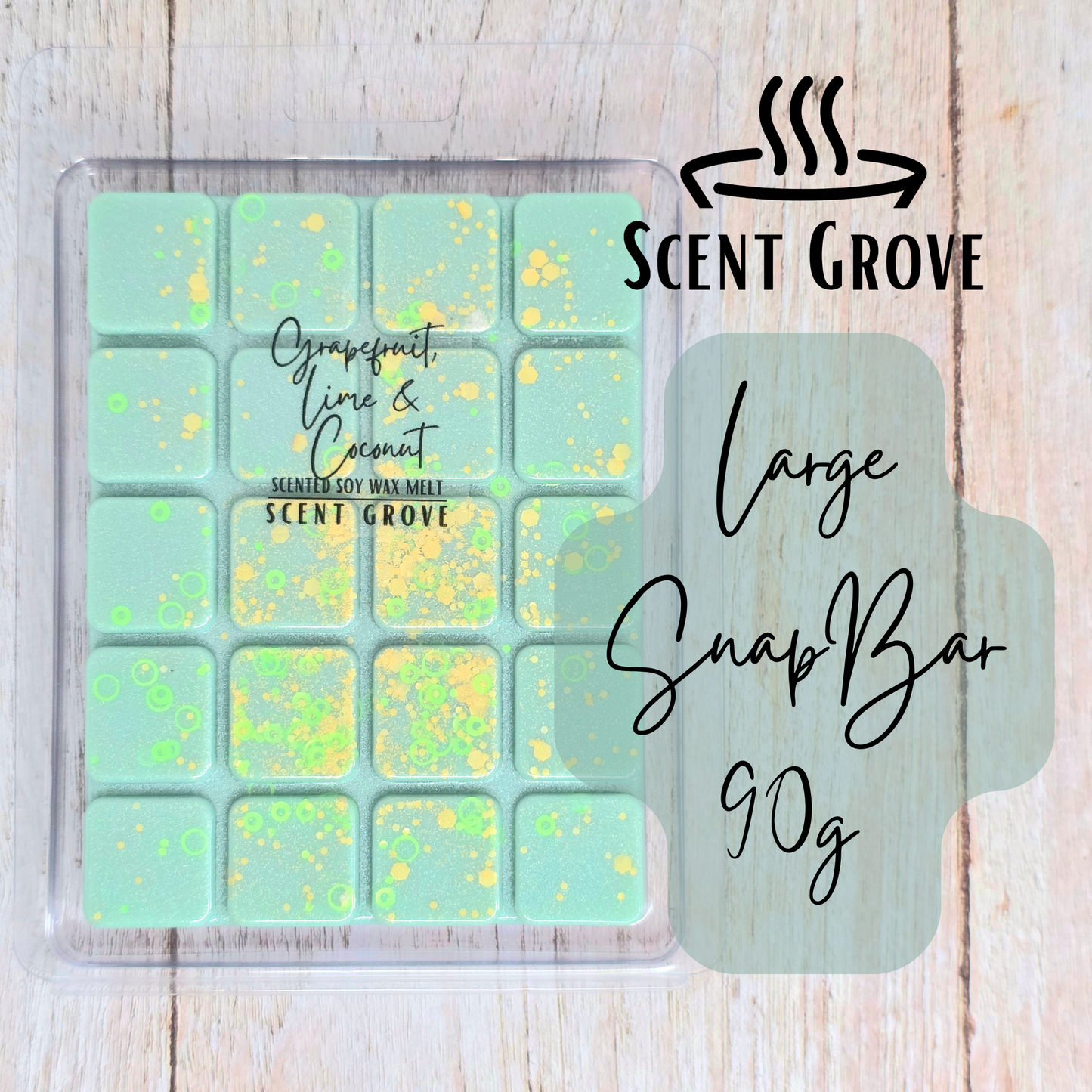 Grapefruit, Lime & Coconut scented soy wax melt