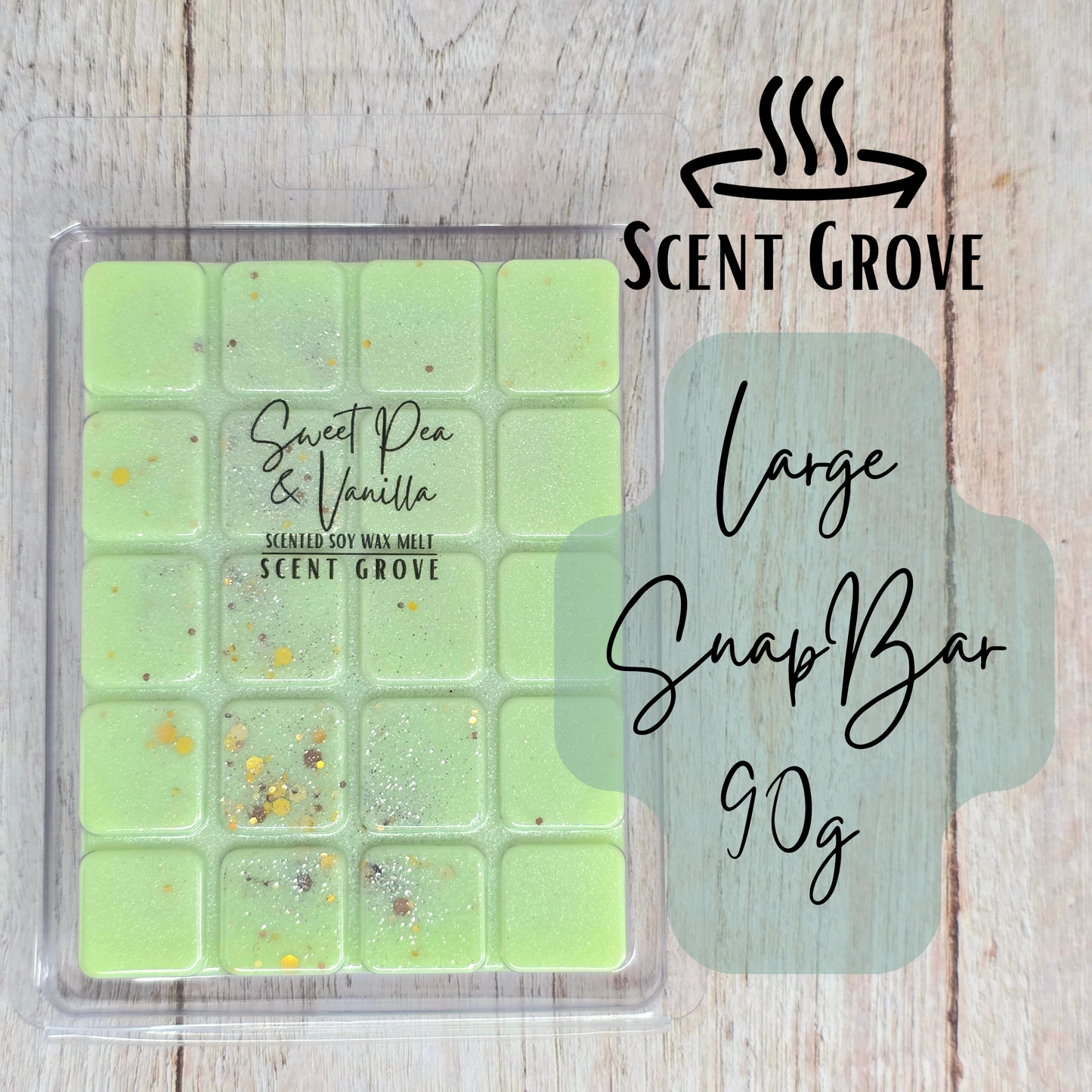 Sweet Pea & Vanilla scented soy wax melt