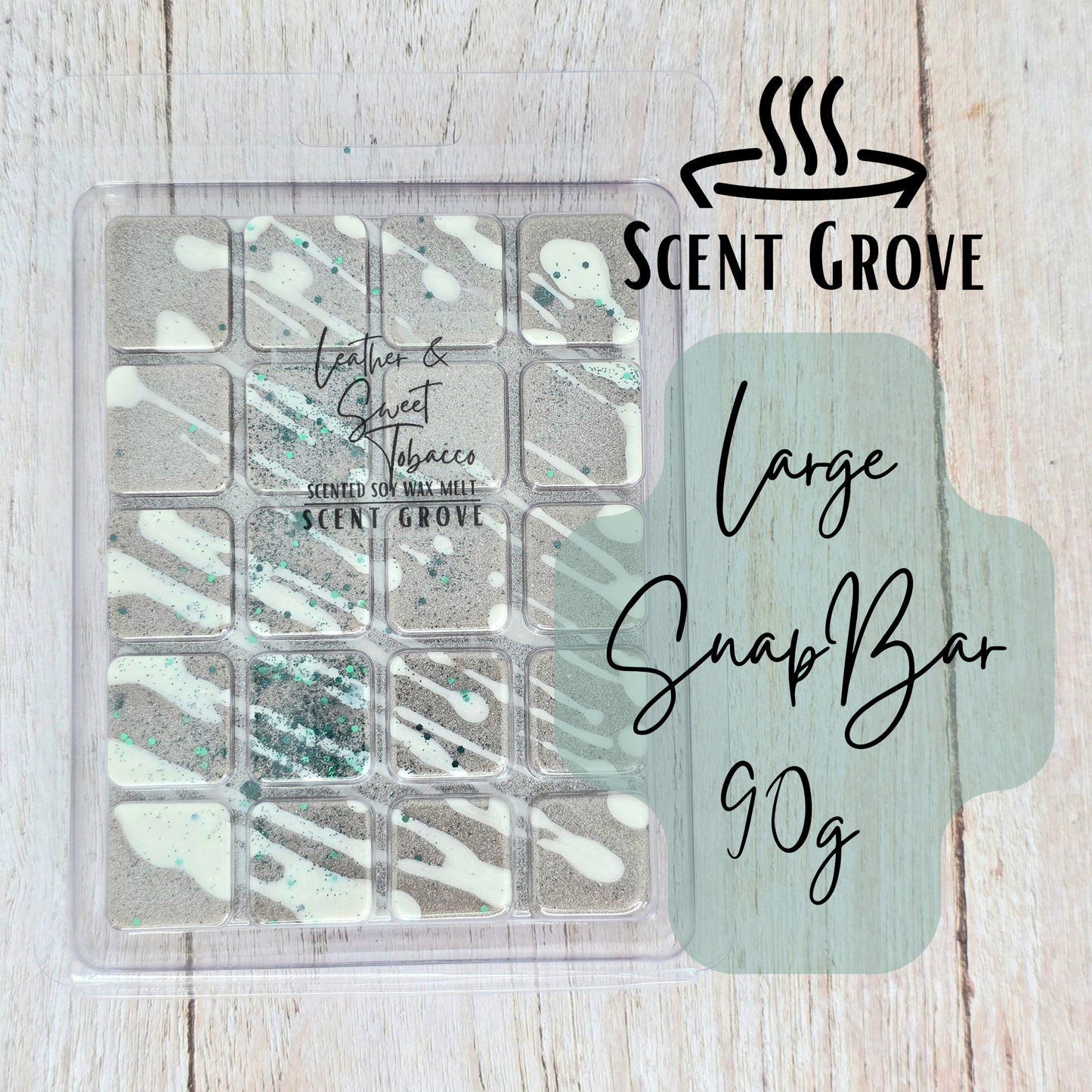 Leather & Sweet Tob*acco scented soy wax melt