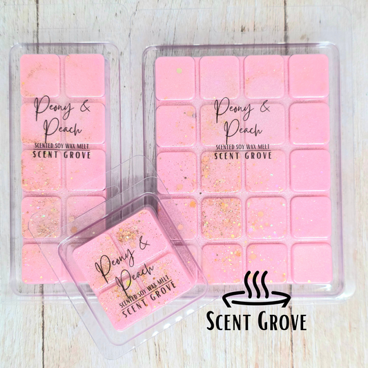 Peony & Peach scented soy wax melt
