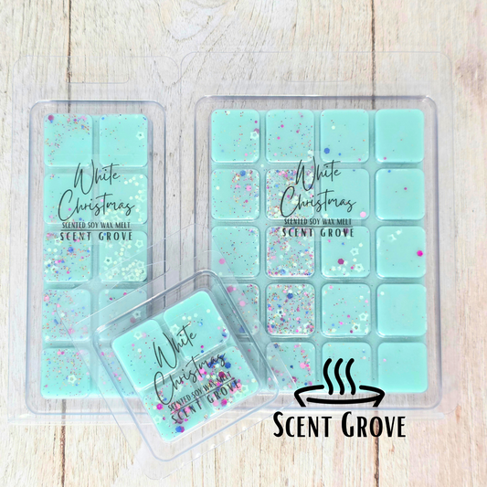 White Christmas scented soy wax melt