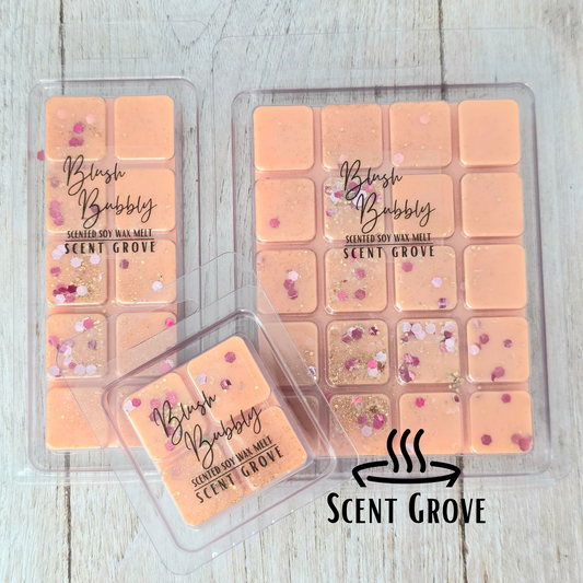 Blush Bubbly scented soy wax melt