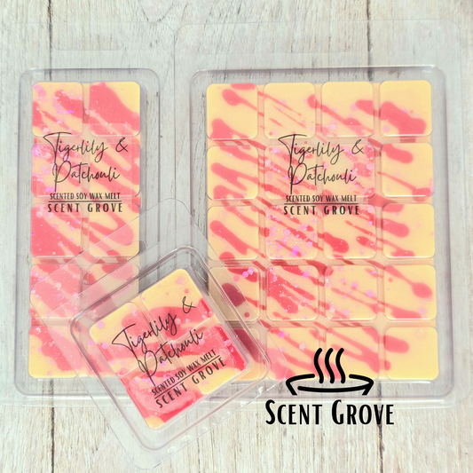 Tigerlily & Patchouli type scented soy wax melt