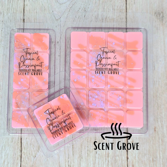 Tropical Guava & Passionfruit scented soy wax melt