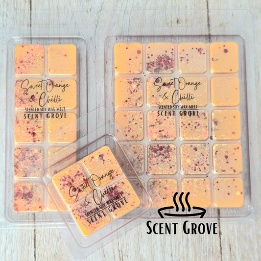 Sweet Orange & Chilli scented soy wax melt