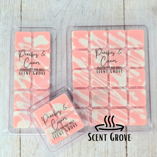Peaches & Cream scented soy wax melt