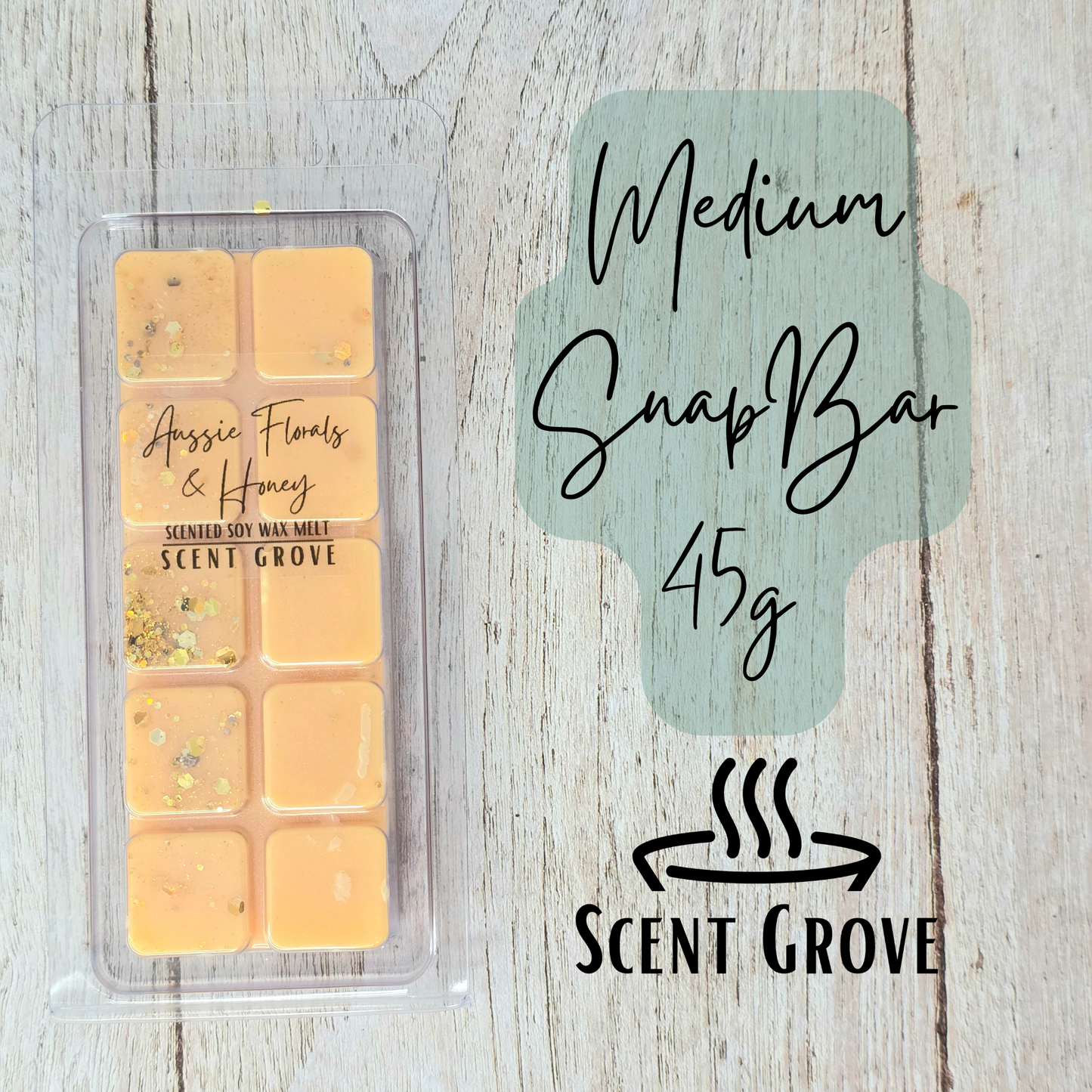 Aussie Florals & Honey scented soy wax melt