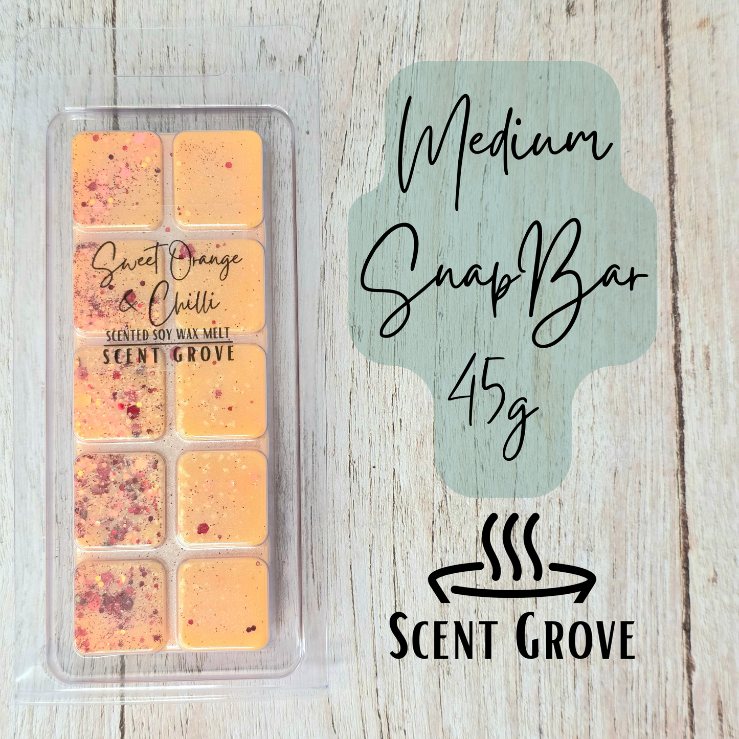 Sweet Orange & Chilli scented soy wax melt