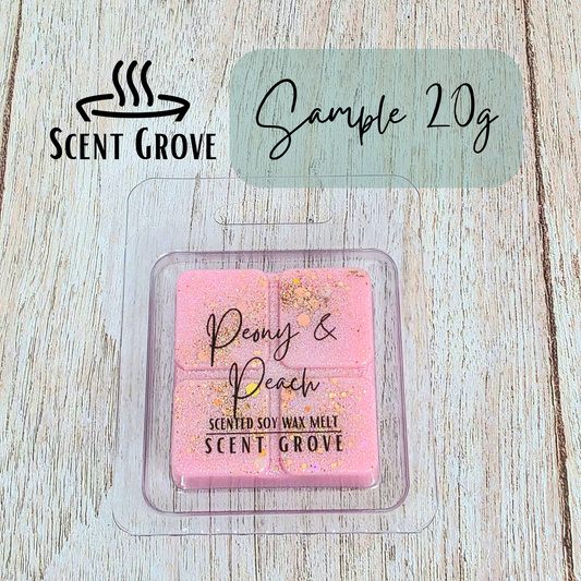 Peony & Peach scented soy wax melt