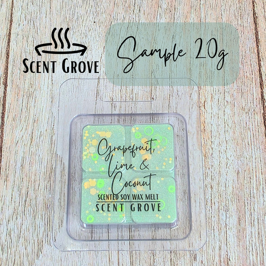 Grapefruit, Lime & Coconut scented soy wax melt