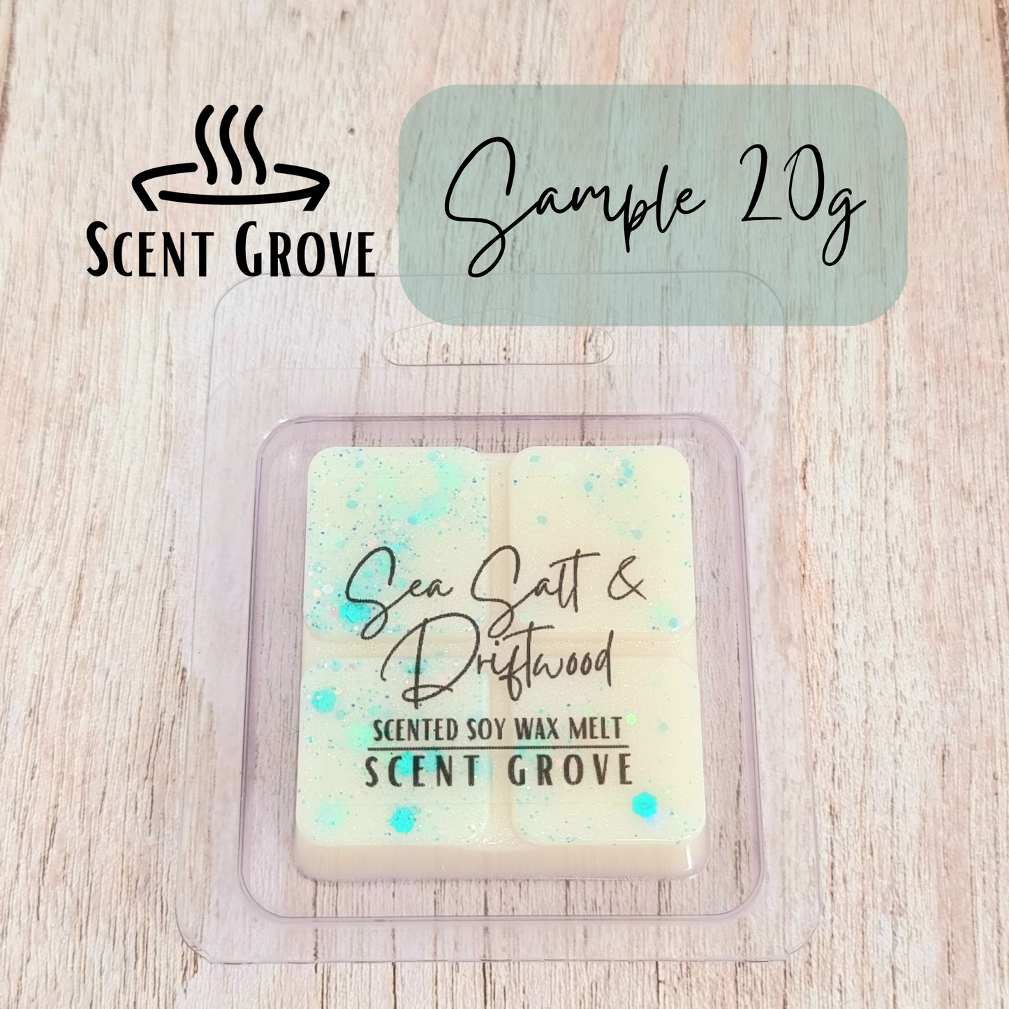 Sea Salt & Driftwood scented soy wax melt