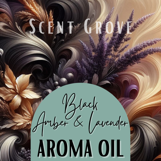 Black Amber & Lavender Aroma Oil 10ml Dripolator bottle - 100% Concentrated