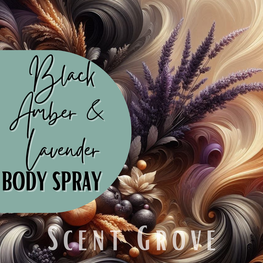 Black Amber & Lavender scented body mist spray 100ml