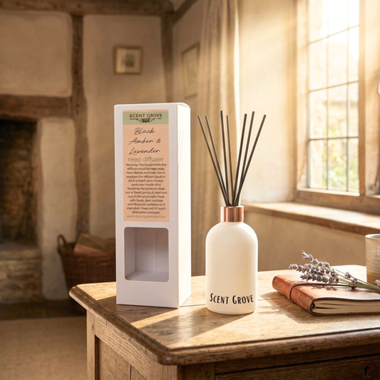 Black Amber & Lavender Scented Reed Diffuser 200ml