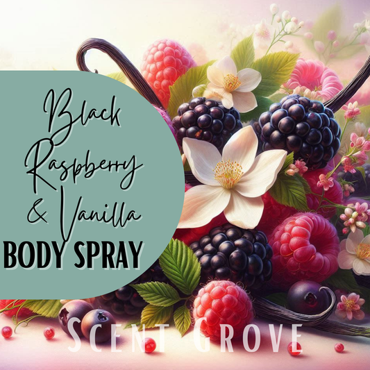 Black Raspberry & Vanilla scented body mist spray 100ml