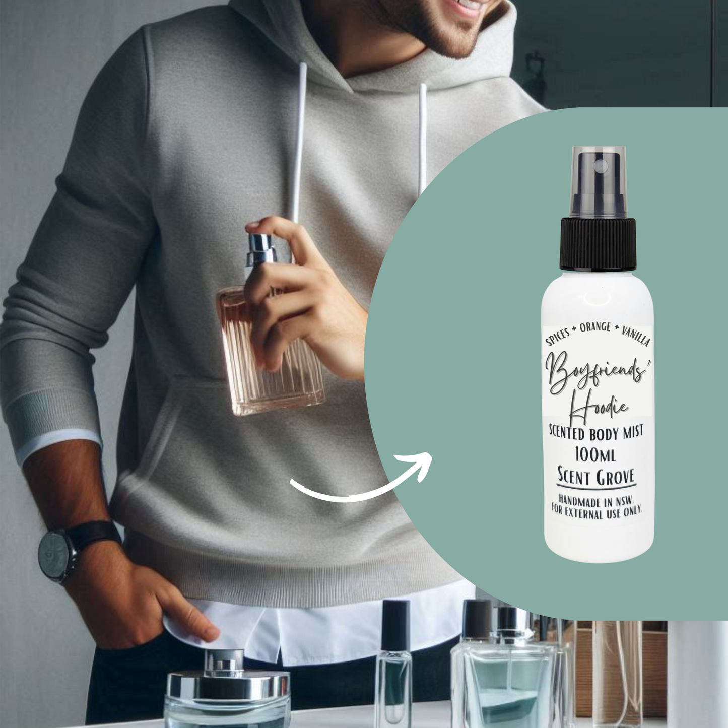 Boyfriends Hoodie scented body mist spray 100ml