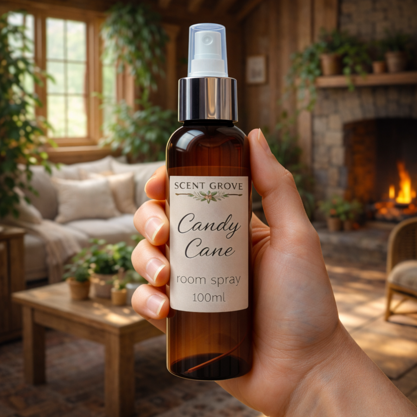 Candy Cane Scented Air Freshener Spray multi purpose for car, home, room