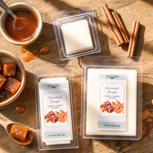 Caramel Crush scented soy wax melt