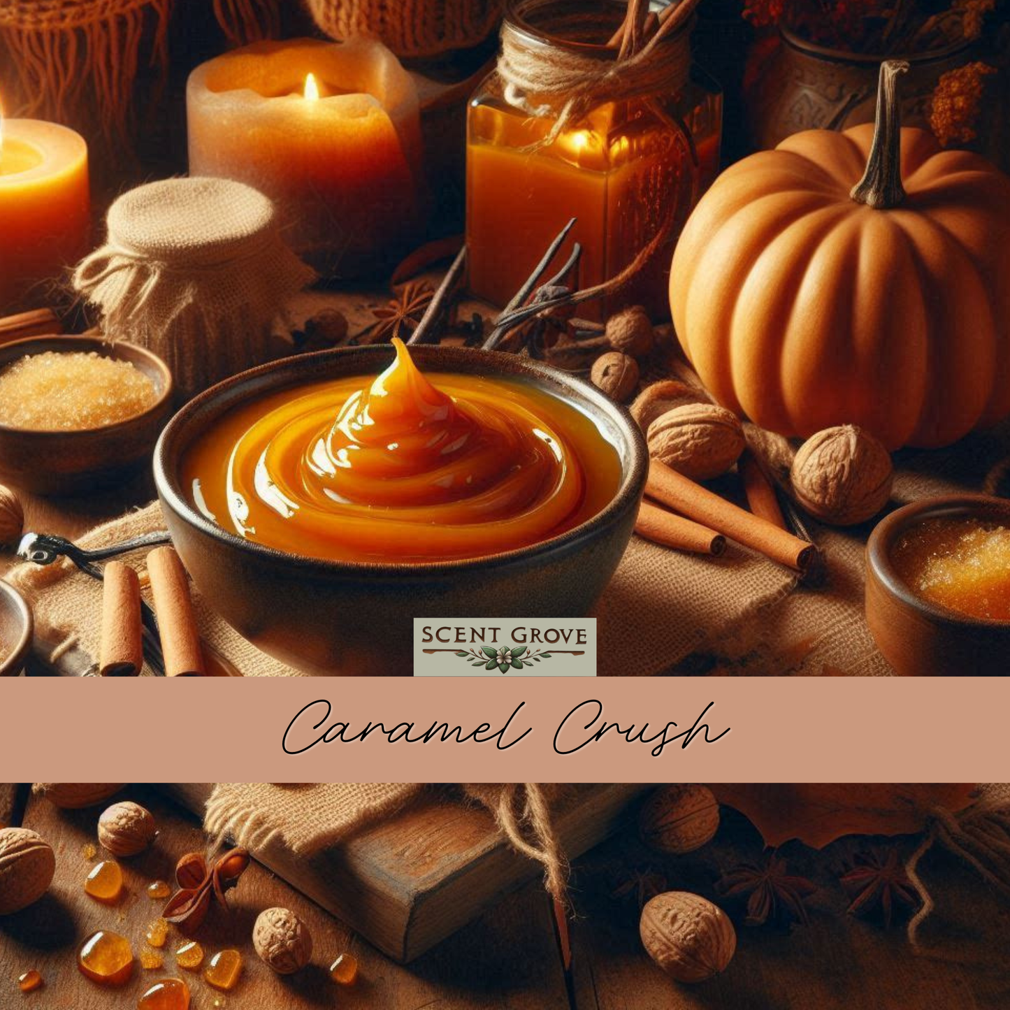 Caramel Crush scented soy wax melt