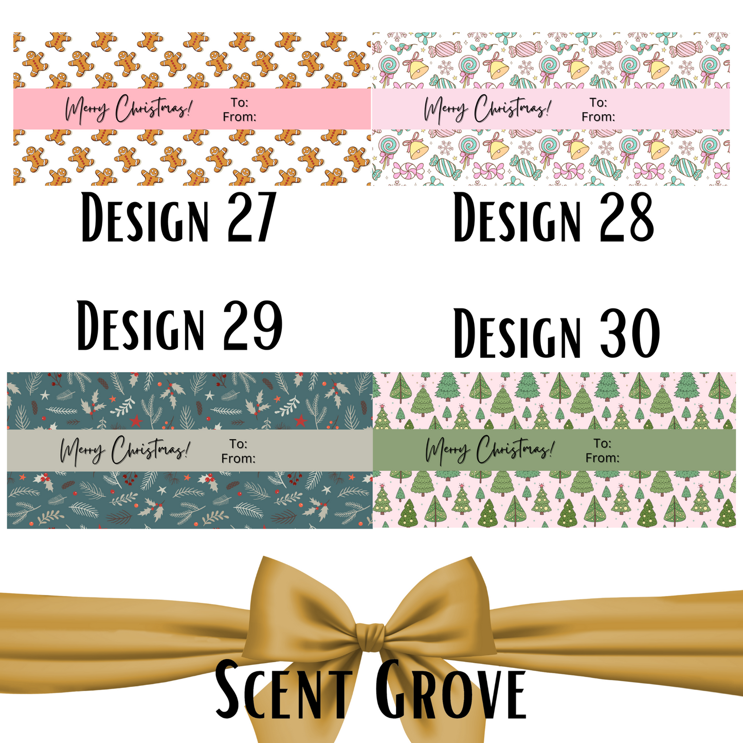 Personalized Name Candle christmas XL white wood wick 400 gram