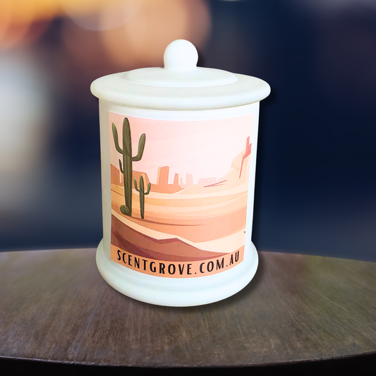Country Western Wood Wick Soy Candle XL matte white jar