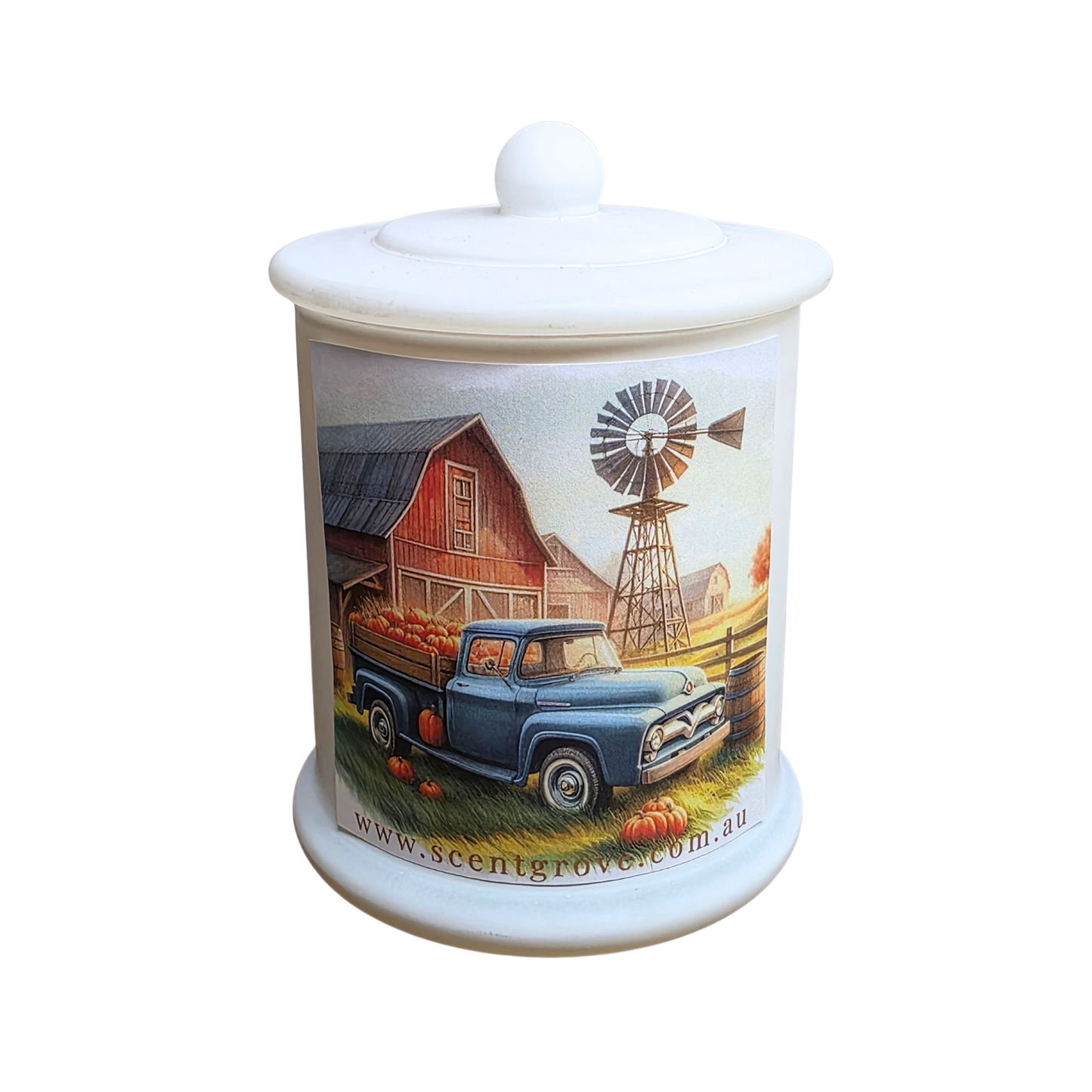 Country Western Wood Wick Soy Candle XL matte white jar
