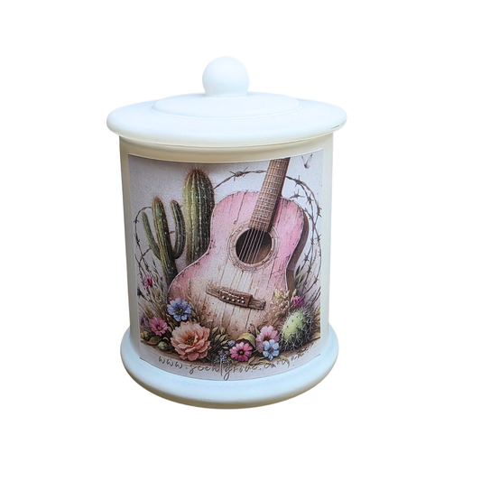 Country Western Wood Wick Soy Candle XL matte white jar