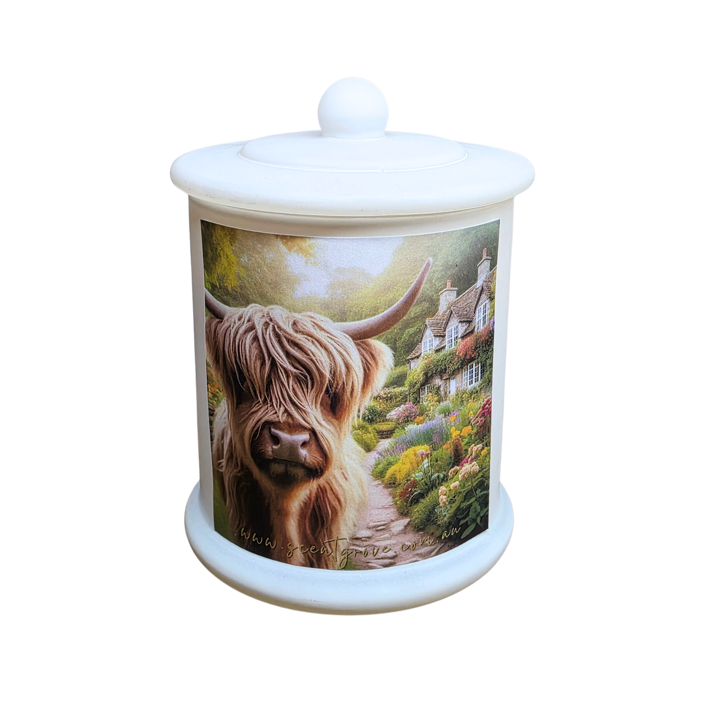 Country Western Wood Wick Soy Candle XL matte white jar