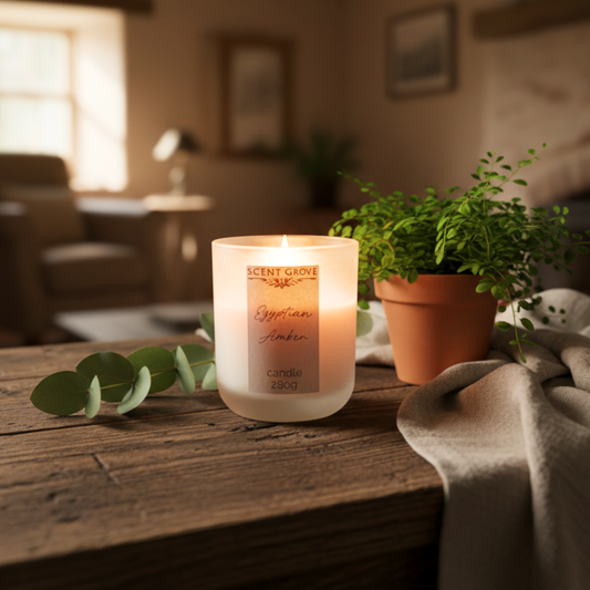 Egyptian Amber scented Wood Wick Soy Candle