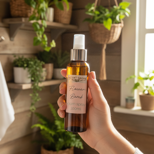 Flower Bomb Scented Air Freshener Spray multi purpose for car, home, room