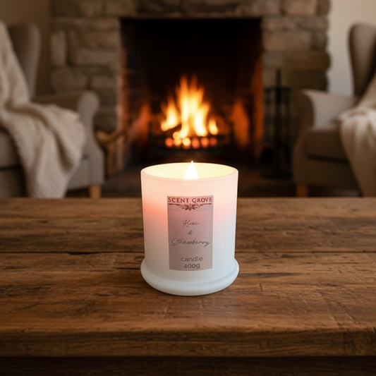 Kiwi & Strawberry scented Wood Wick Soy Candle