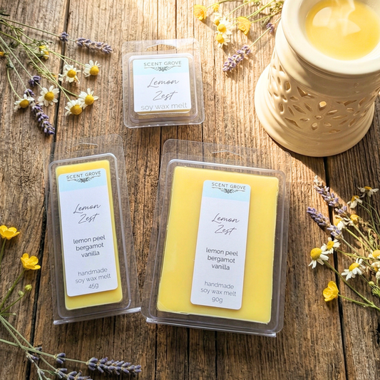 Lemon Zest scented soy wax melt