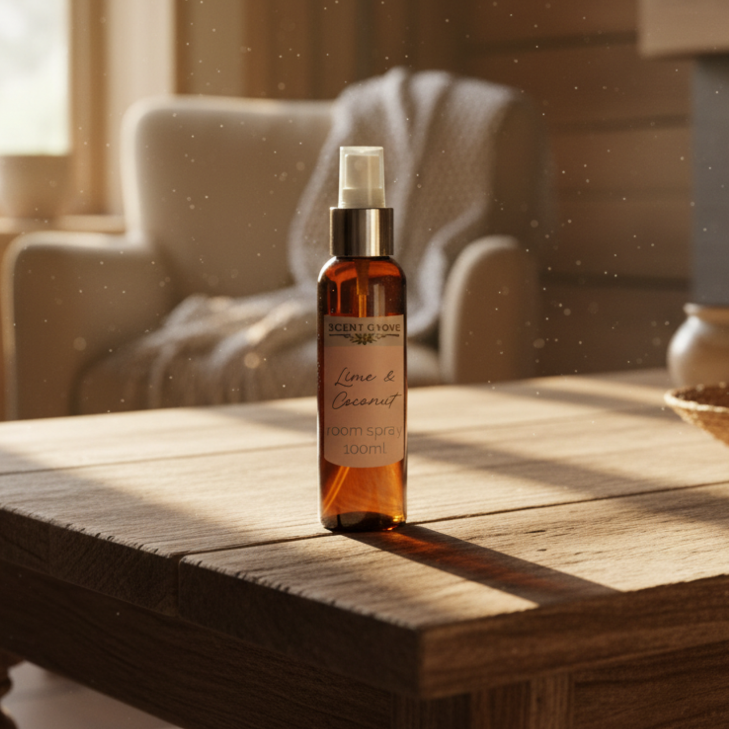 Lime & Coconut Scented Air Freshener Spray multi purpose for car, home, room