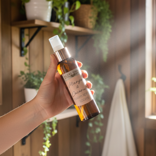 Mango & Coconut Scented Air Freshener Spray multi purpose for car, home, room